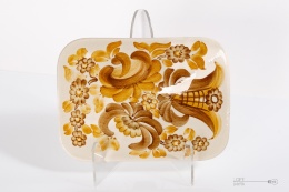 prostokątna patera fajans koło