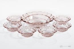 fioletowe salaterki nr 400 huta szkła hortensja