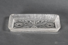 szklana prostokątna tacka