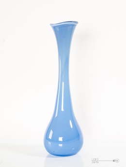blue vase tarnowiec glassworks