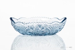 niebieska żardiniera 1234 huta szkłą ząbkowice