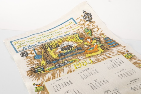calendar 1983 on fabric