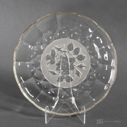 szklana patera z różą