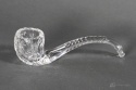 Crystal ashtray in the shape of pipe