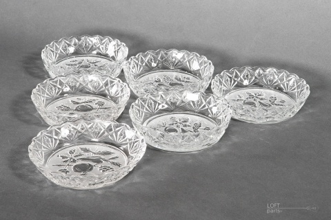 komplet salaterek 367 huta szkła hortensja