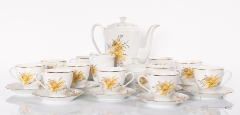 coffee set feston porcelain ćmielów