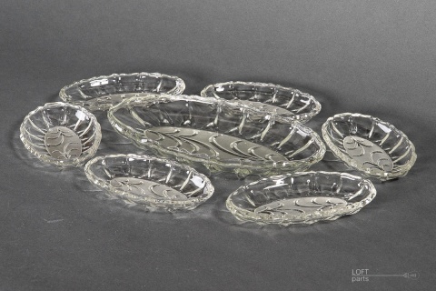 set of herring plates1278 glassworks zabkowice