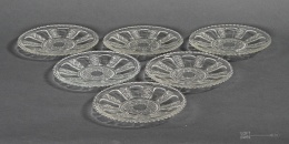 komplet talerzyków 1210  huta szkła ząbkowice