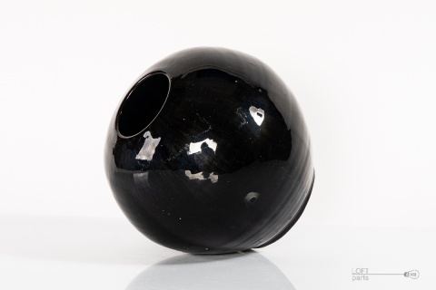 black spherical vase