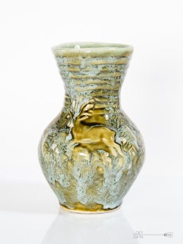 wazon z myśliwskim motywem