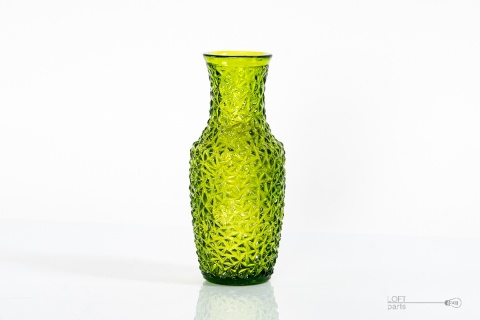zielony wazon lodowy grys huta szkła prądniczanka