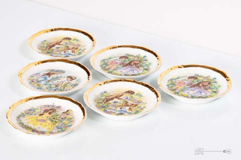 komplet konfiturówek porcelana prl