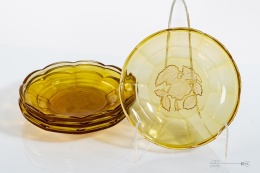 set of honey plates art deco