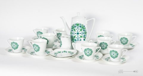 komplet do kawy millenium porcelana wałbrzych