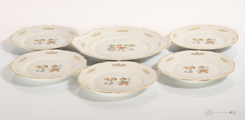 zestaw deserowy porcelana bogucice