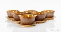 a set of bowls with saucers mirostowice