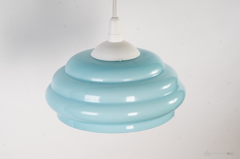 blue hanging lamp