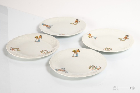 komplet talerzyków porcelana krzysztof