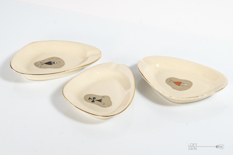 popielniczka brydżowa porcelana chodzież