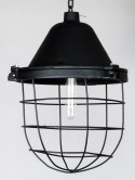 Lampa wisząca żeliwna w kolorze czarnym z żarówką Edison