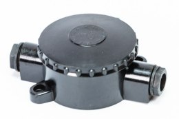 Bakelite installation box in black.