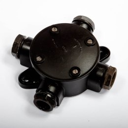 Bakelite installation box in black.