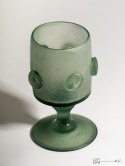 glass goblet with buttons